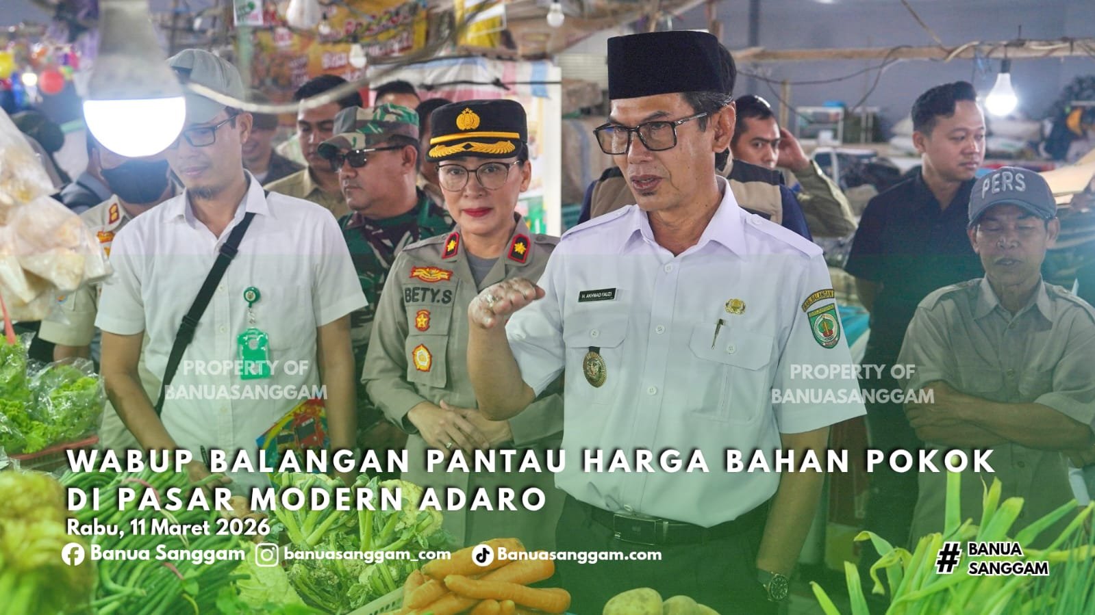 Wabup Balangan Pantau Harga Bahan Pokok di Pasar Modern Adaro