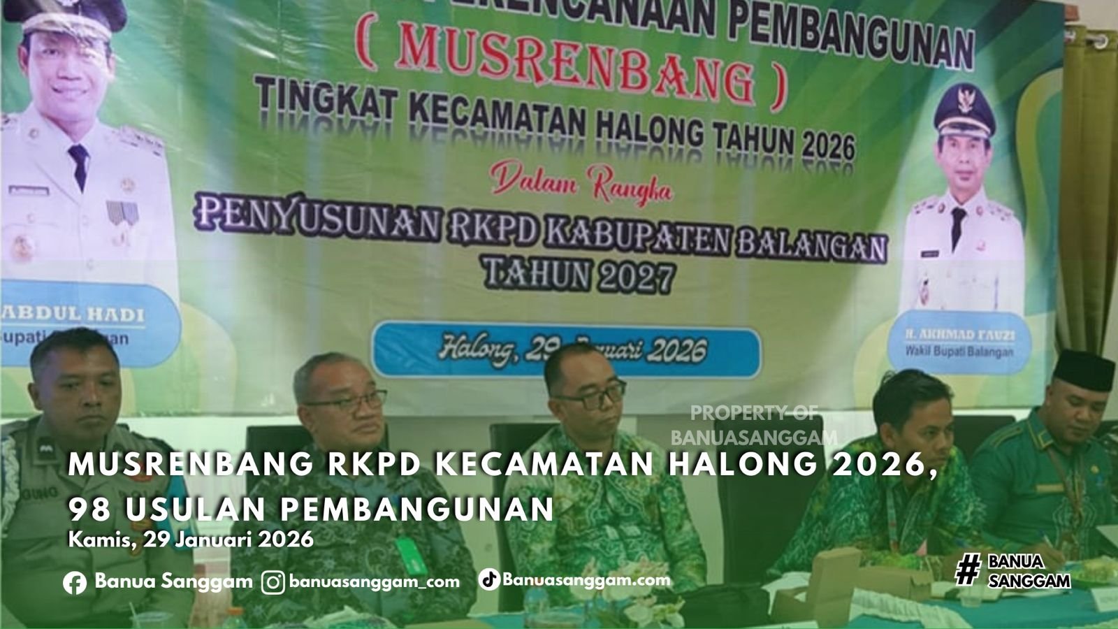 MUSRENBANG RKPD KECAMATAN HALONG 2026, 98 USULAN PEMBANGUNAN