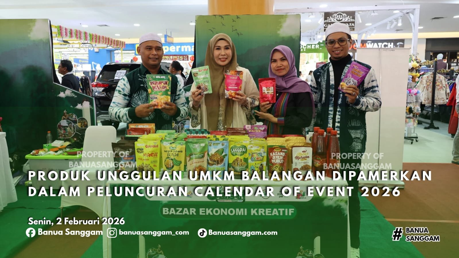Produk Unggulan UMKM Balangan Dipamerkan dalam Peluncuran Calendar of Event 2026