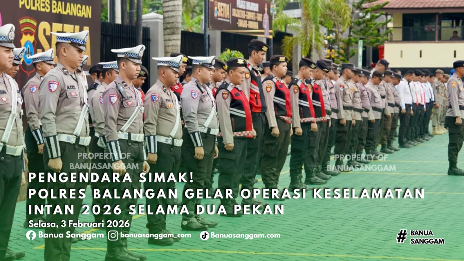 Pengendara Simak! Polres Balangan Gelar Operasi Keselamatan Intan 2026 Selama Dua Pekan