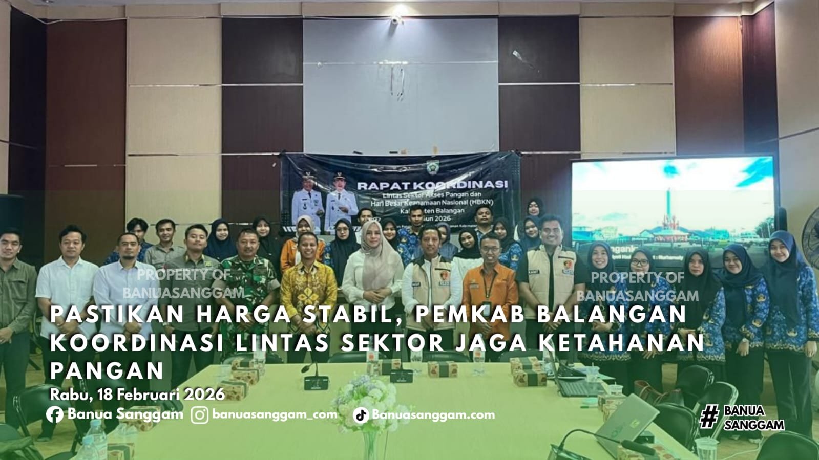 Pastikan Harga Stabil, Pemkab Balangan Koordinasi Lintas Sektor Jaga Ketahanan Pangan