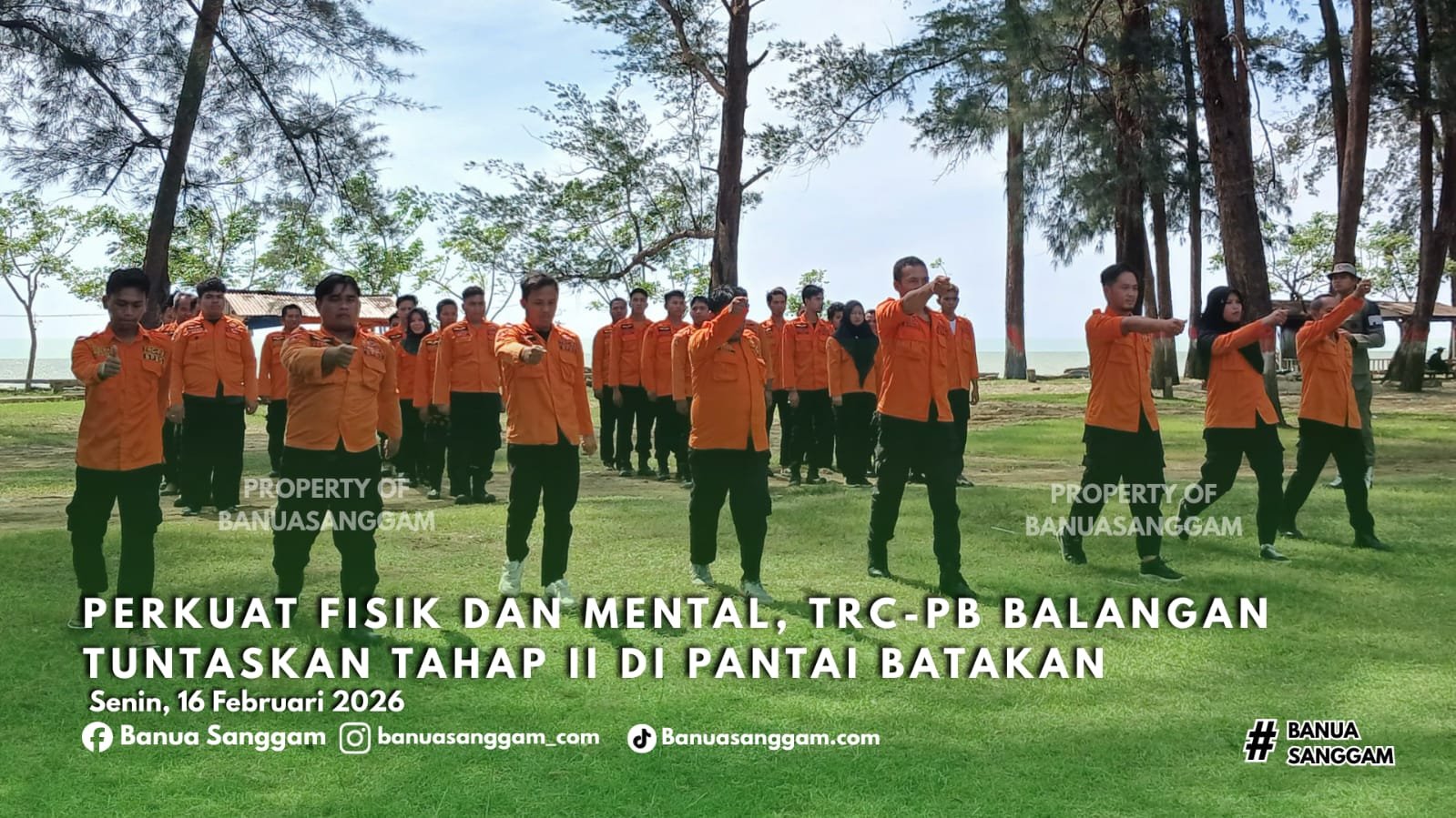 Perkuat Fisik dan Mental, TRC-PB Balangan Tuntaskan Pelatihan Tahap II di Pantai Batakan