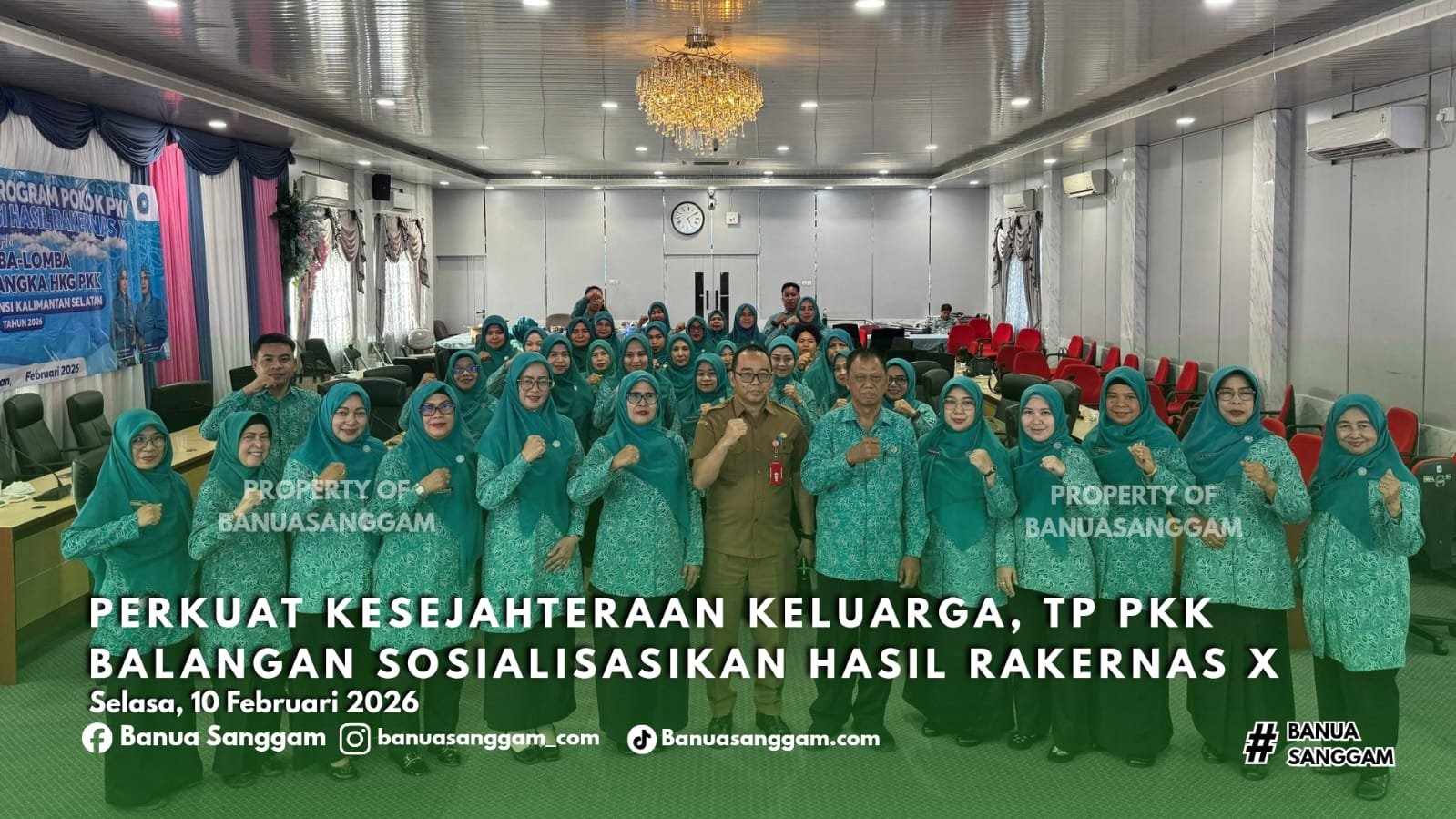 Perkuat Kesejahteraan Keluarga, TP PKK Balangan Sosialisasikan Hasil Rakernas X