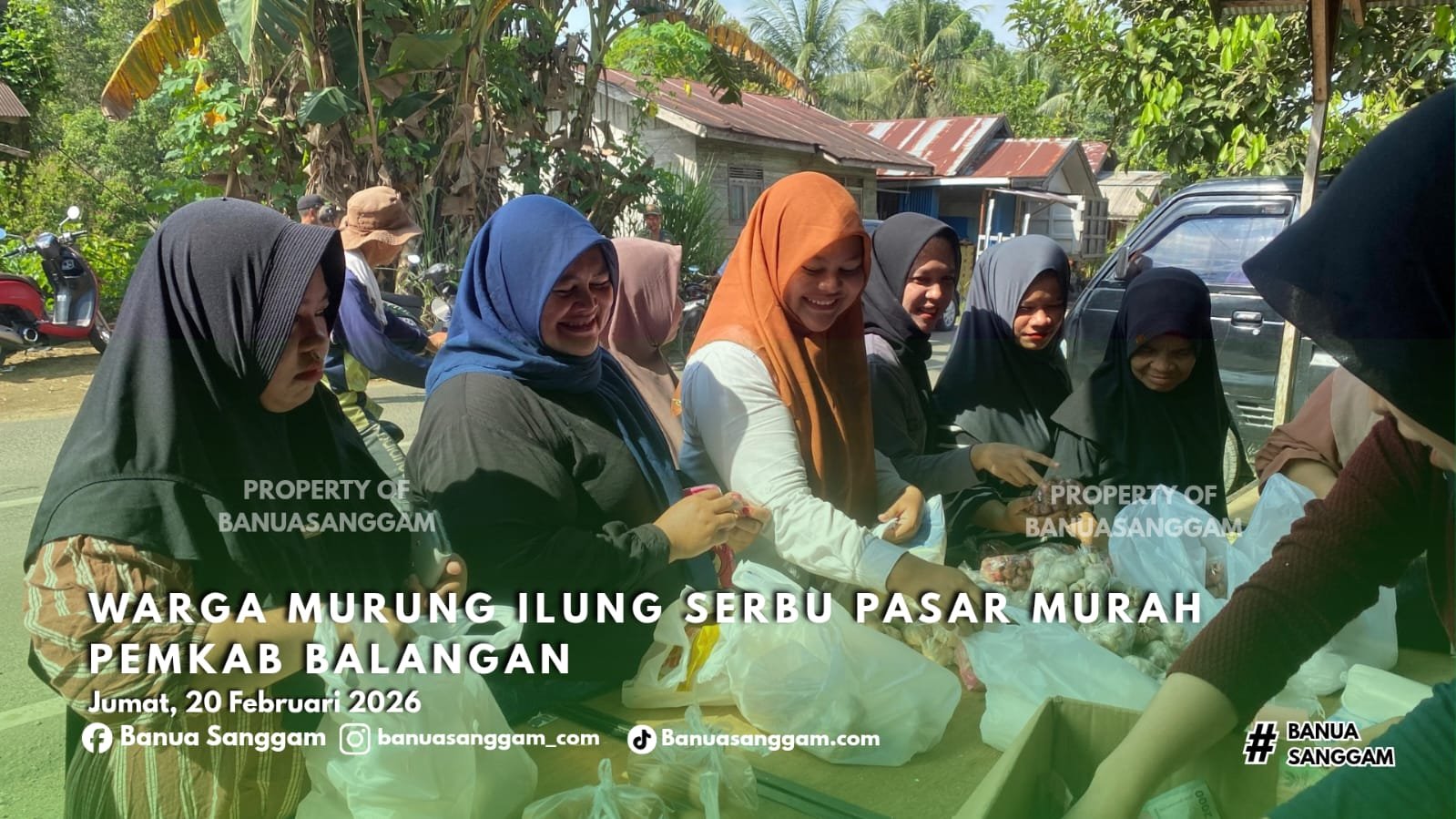 Warga Murung Ilung Serbu Pasar Murah Pemkab Balangan