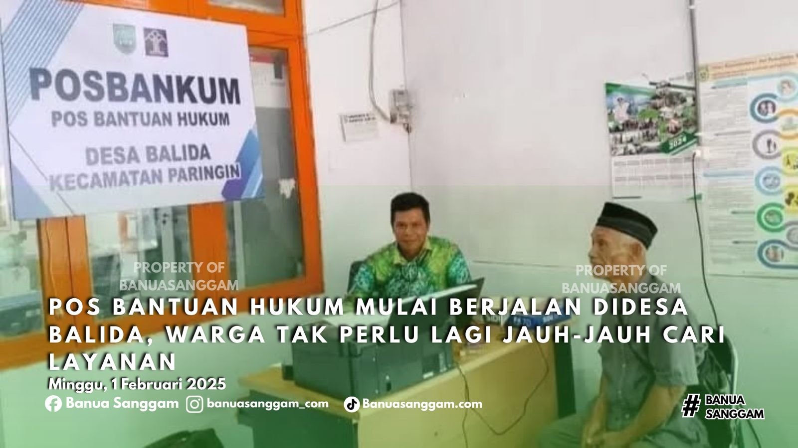 POS BANTUAN HUKUM MULAI BERJALAN DIDESA BALIDA, WARGA TAK PERLU LAGI JAUH-JAUH CARI LAYANAN
