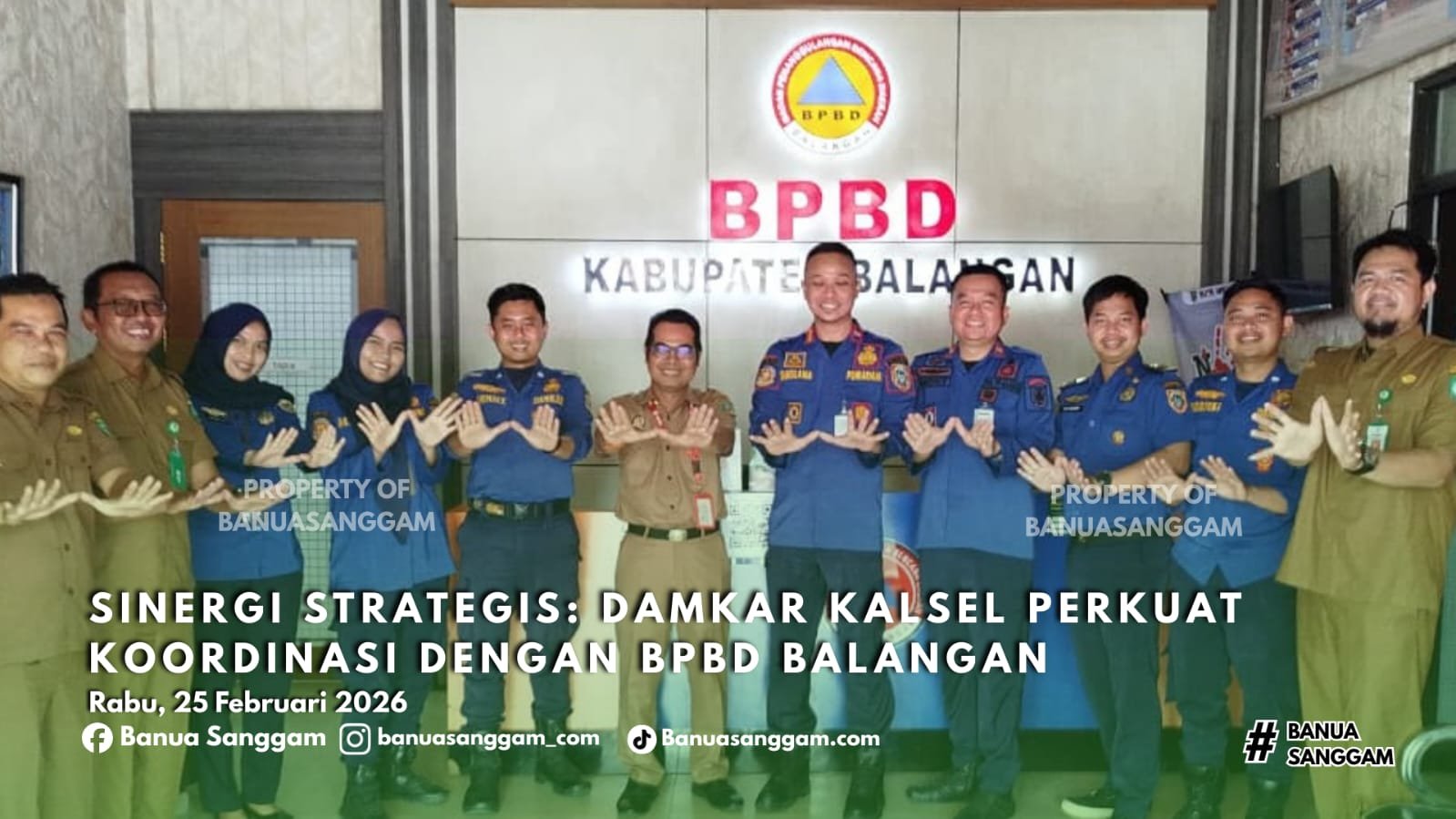 Sinergi Strategis: Damkar Kalsel Perkuat Koordinasi dengan BPBD Balangan