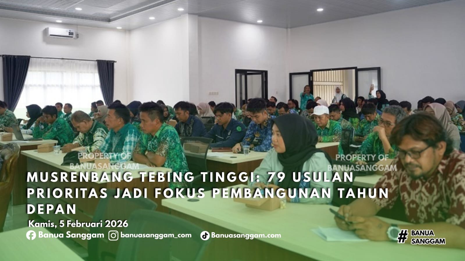Musrenbang Tebing Tinggi: 79 Usulan Prioritas Jadi Fokus Pembangunan Tahun Depan
