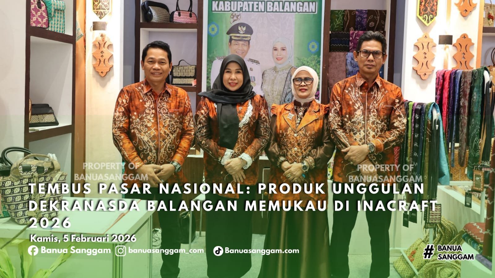 Tembus Pasar Nasional: Produk Unggulan Dekranasda Balangan Memukau di Inacraft 2026