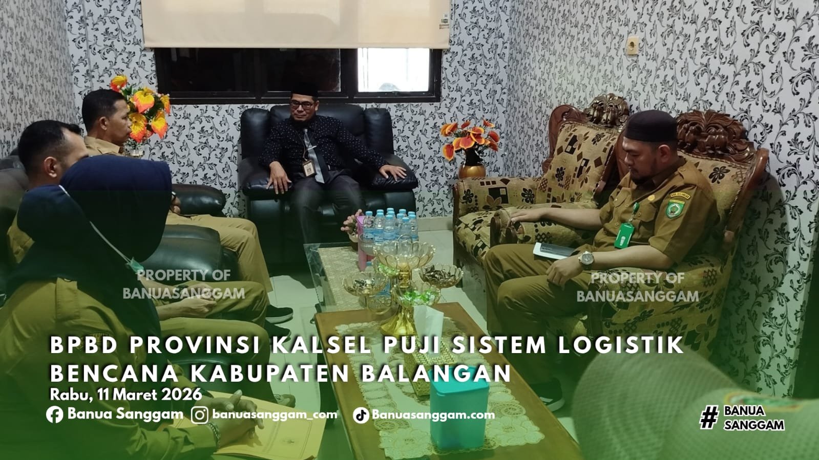 BPBD Provinsi Kalsel Puji Sistem Logistik Bencana Kabupaten Balangan