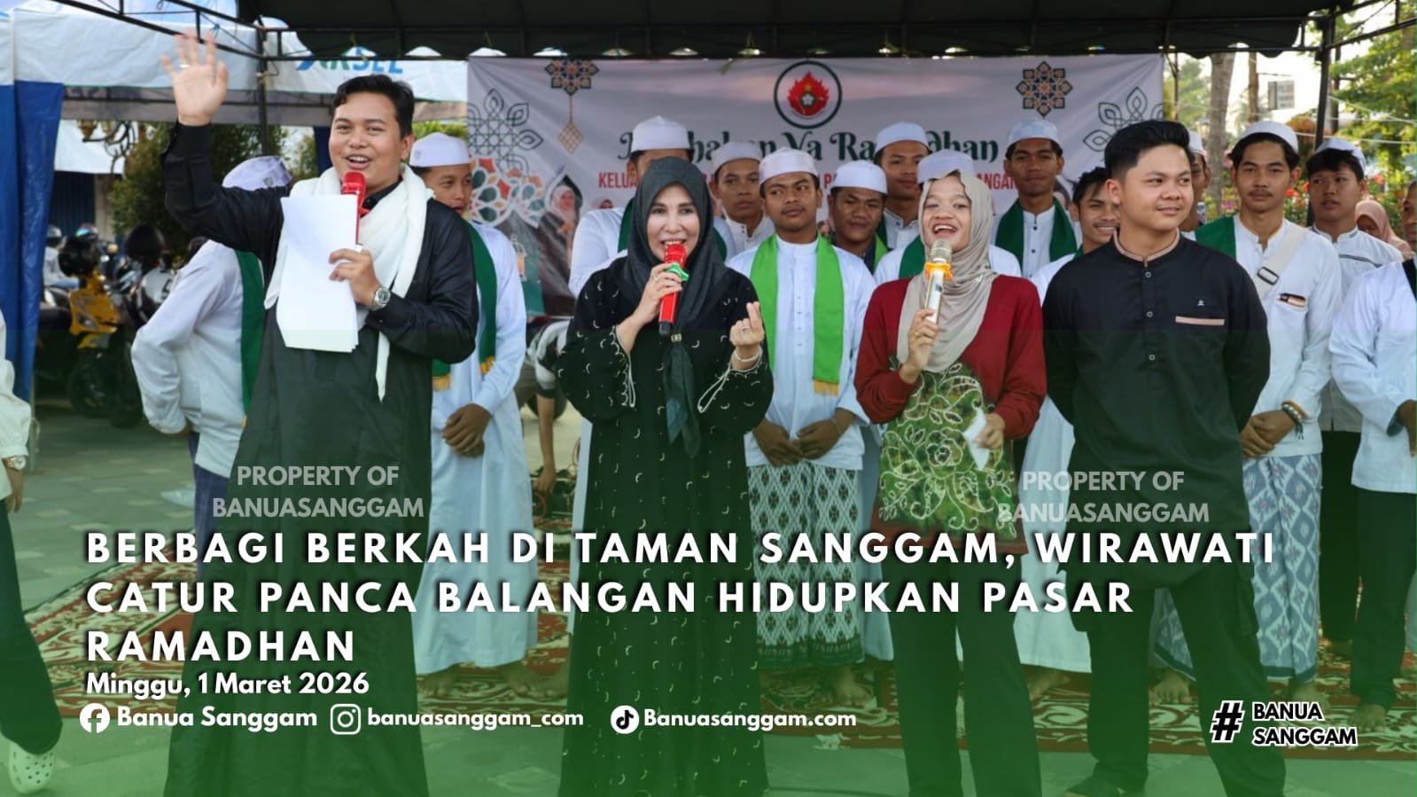 Berbagi Berkah di Taman Sanggam, Wirawati Catur Panca Balangan Hidupkan Pasar Ramadan