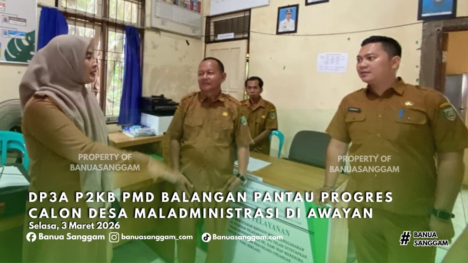DP3A P2KB PMD Balangan Pantau Progres Calon Desa Maladministrasi di Awayan