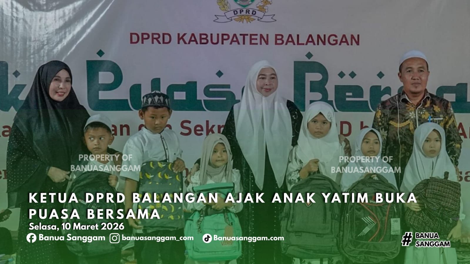 Ketua DPRD Balangan Ajak Anak Yatim Buka Puasa Bersama