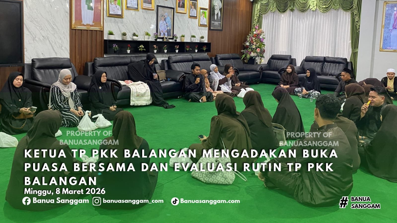 Ketua TP-PKK Balangan Mengadakan Buka Puasa Bersama dan Evaluasi Rutin TP-PKK Balangan