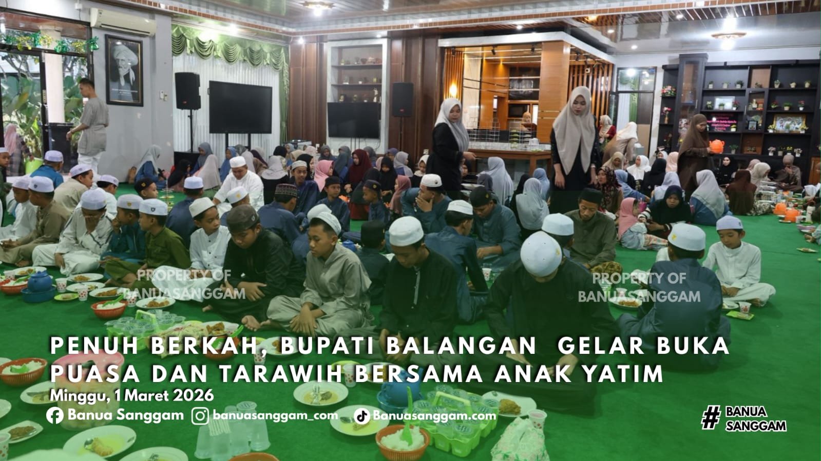 Penuh Berkah, Bupati Balangan Gelar Buka Puasa dan Tarawih Bersama Anak Yatim