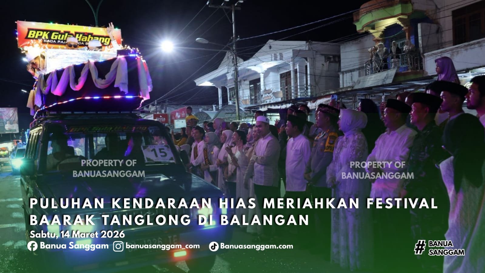 Puluhan Kendaraan Hias Meriahkan Festival Baarak Tanglong di Balangan