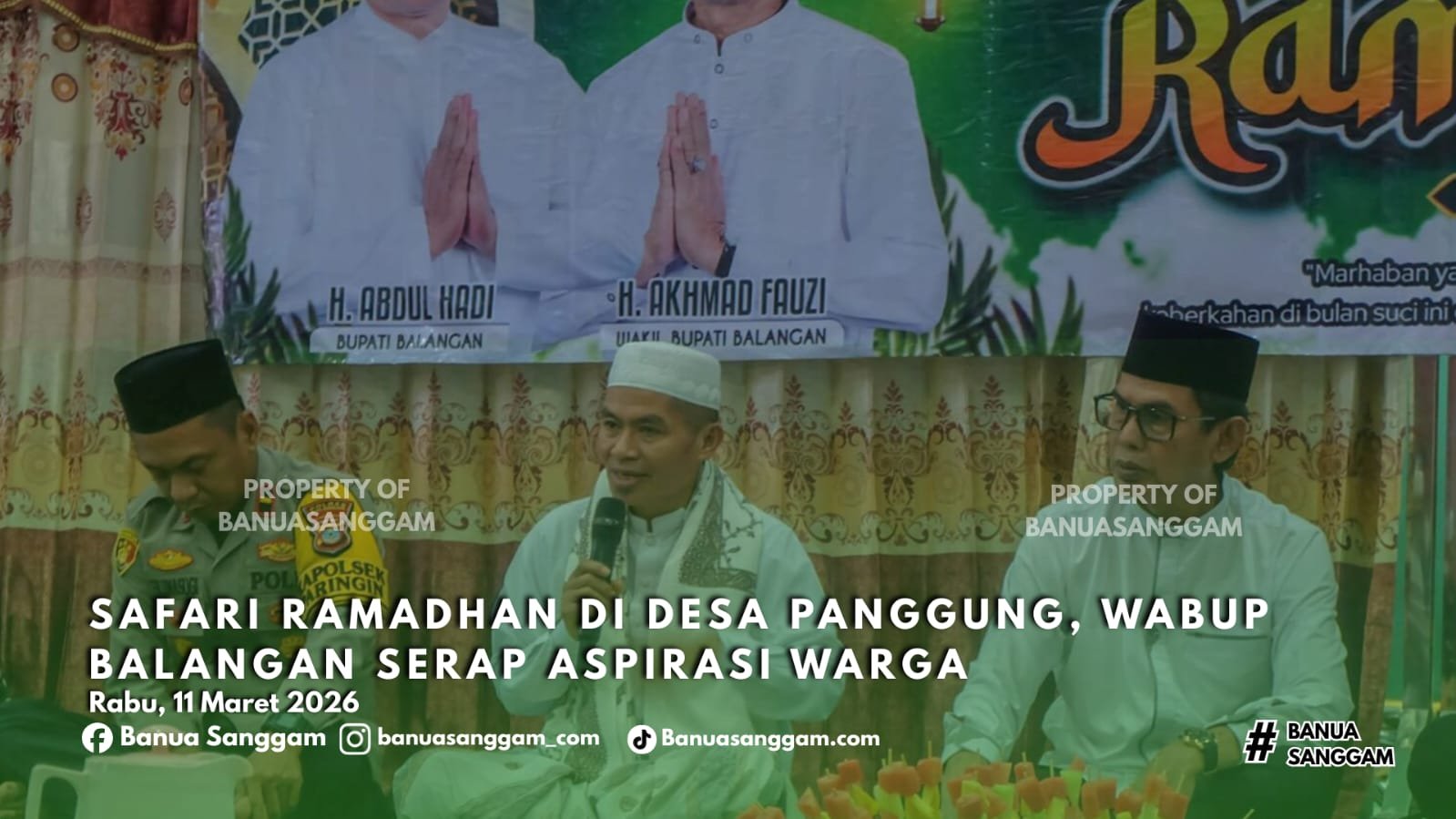 Safari Ramadan di Desa Panggung, Wabup Balangan Serap Aspirasi Warga
