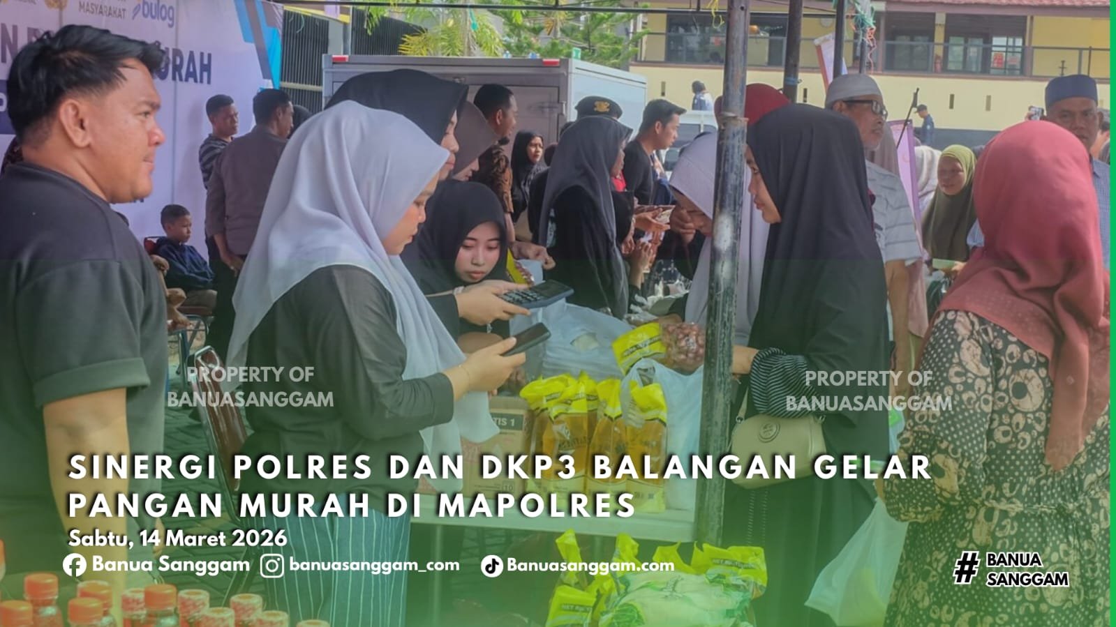 Sinergi Polres dan DKP3 Balangan Gelar Pangan Murah di Mapolres