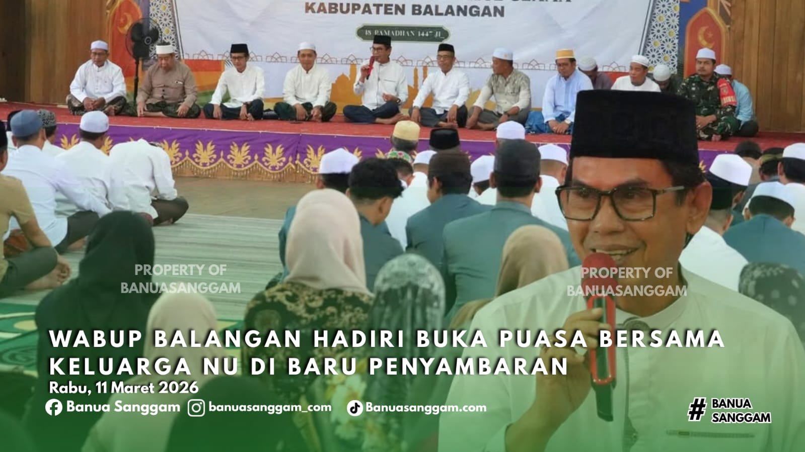 Wabup Balangan Hadiri Buka Puasa Bersama Keluarga Besar NU di Baruh Penyambaran