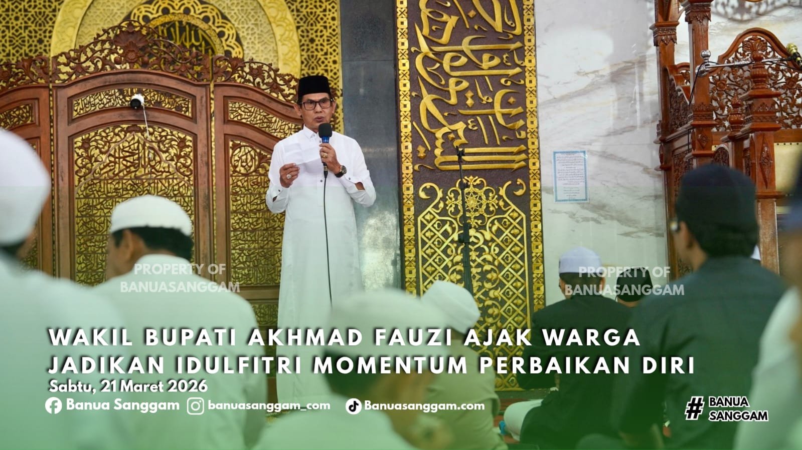 Wakil Bupati Akhmad Fauzi Ajak Warga Jadikan Idulfitri Momentum Perbaikan Diri