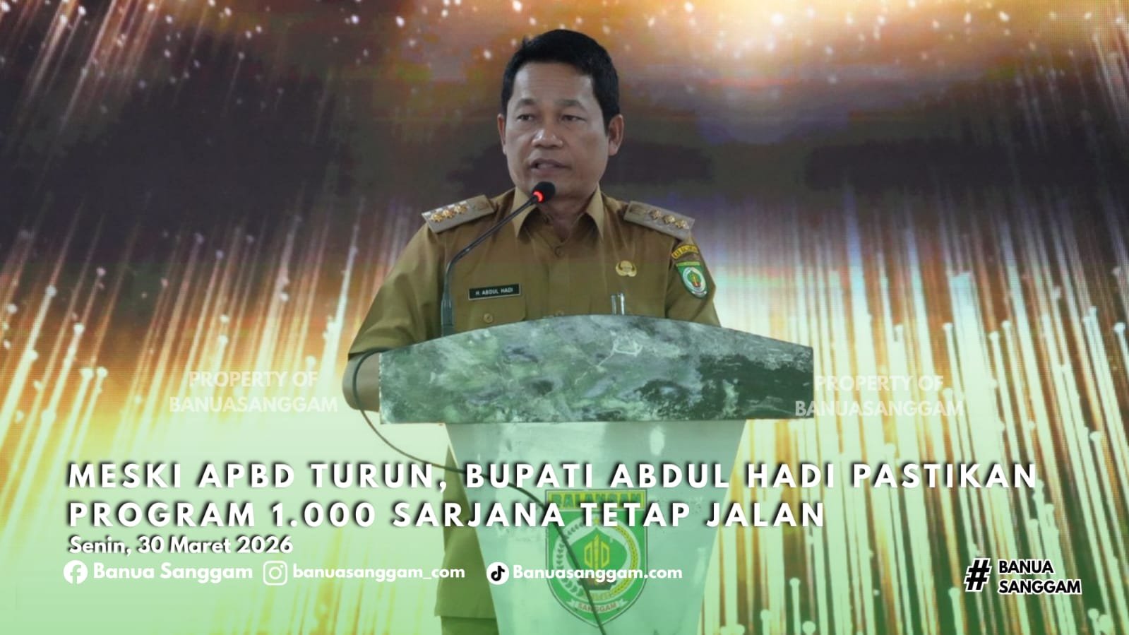 Meski APBD Turun, Bupati Abdul Hadi Pastikan Program 1.000 Sarjana Tetap Jalan