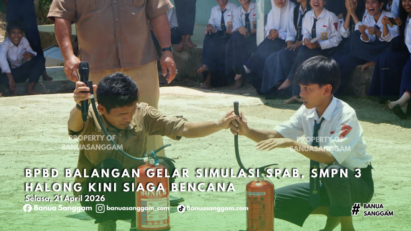 BPBD Balangan Gelar Simulasi SPAB, SMPN 3 Halong Kini Siaga Bencana