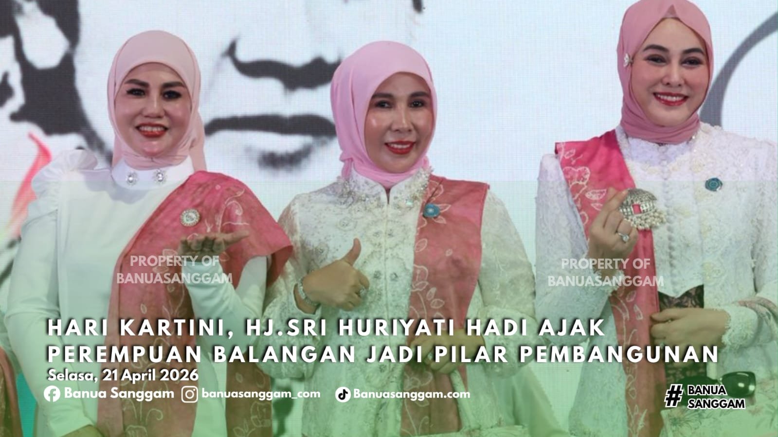 Hari Kartini, Hj.Sri Huriyati Hadi Ajak Perempuan Balangan Jadi Pilar Pembangunan