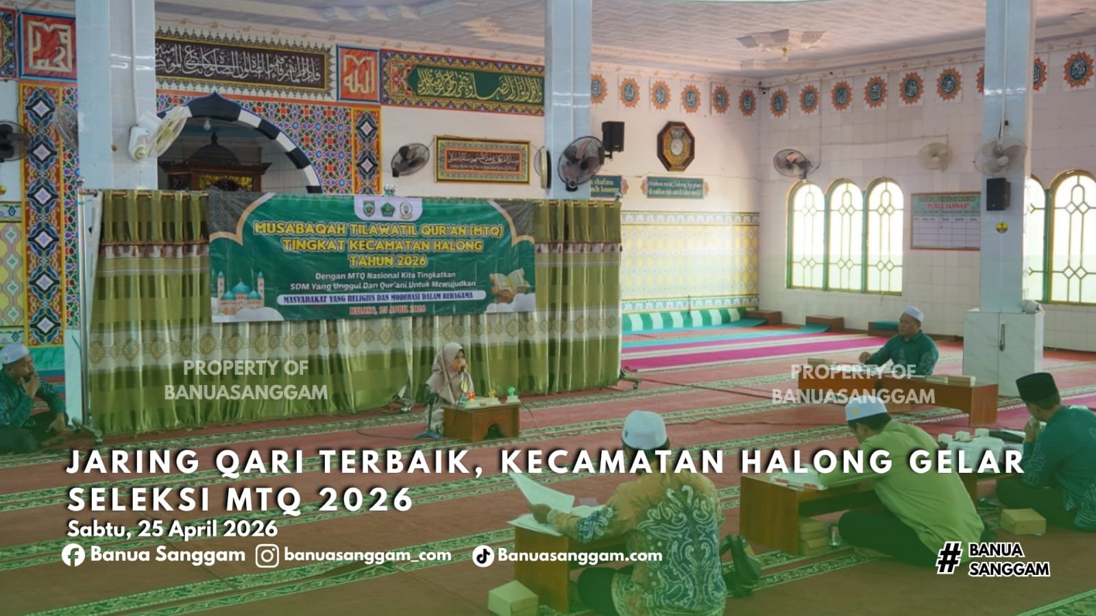 Jaring Qari Terbaik, Kecamatan Halong Gelar Seleksi MTQ 2026