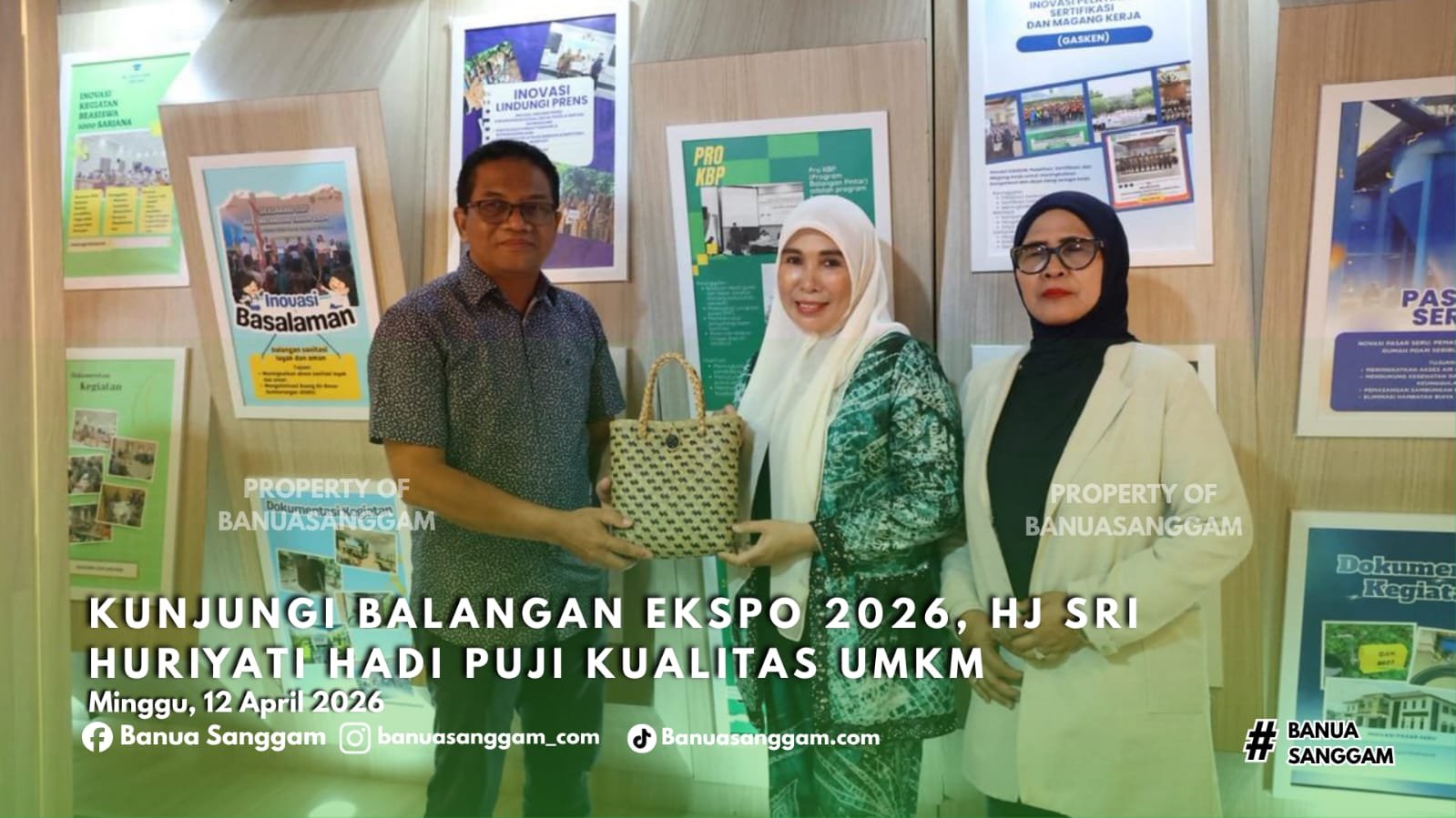 Kunjungi Balangan Ekspo 2026, Hj Sri Huriyati Hadi Puji Kualitas Produk UMKM