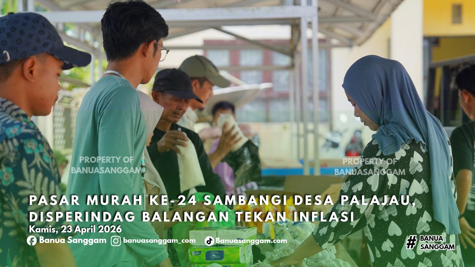 Pasar Murah Ke-24 Sambangi Desa Pelajau, Disperindag Balangan Tekan Inflasi