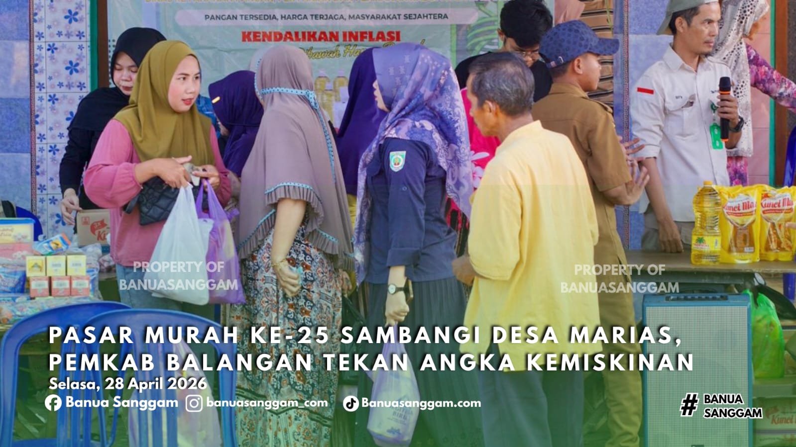 Pasar Murah Ke-25 Sambangi Desa Marias, Pemkab Balangan Tekan Angka Kemiskinan