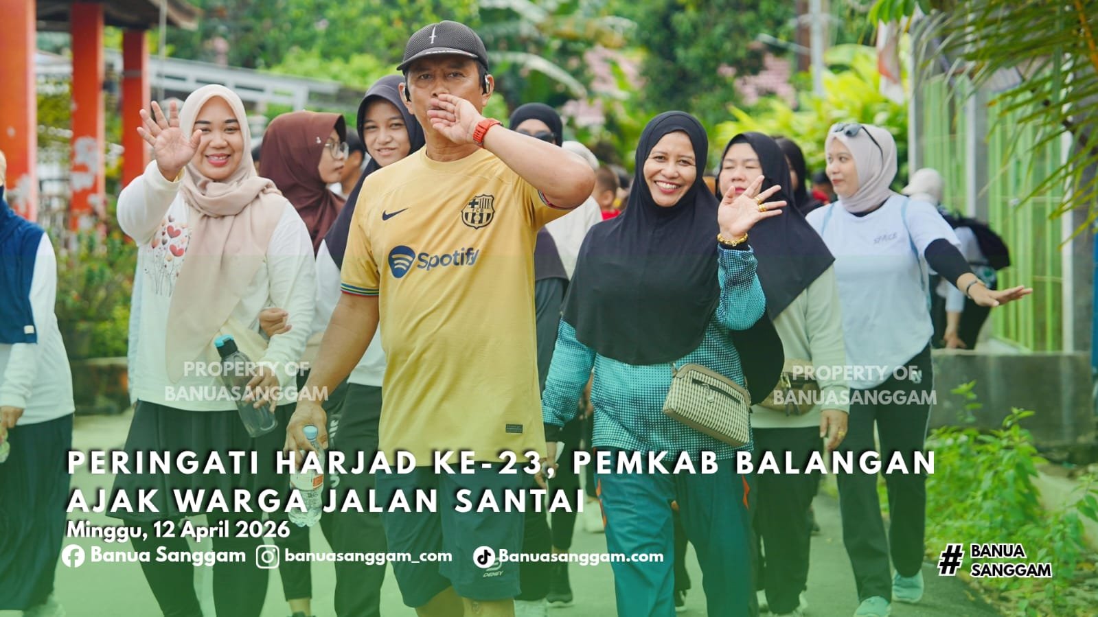 Peringati Harjad Ke-23, Pemkab Balangan Ajak Warga Jalan Santai