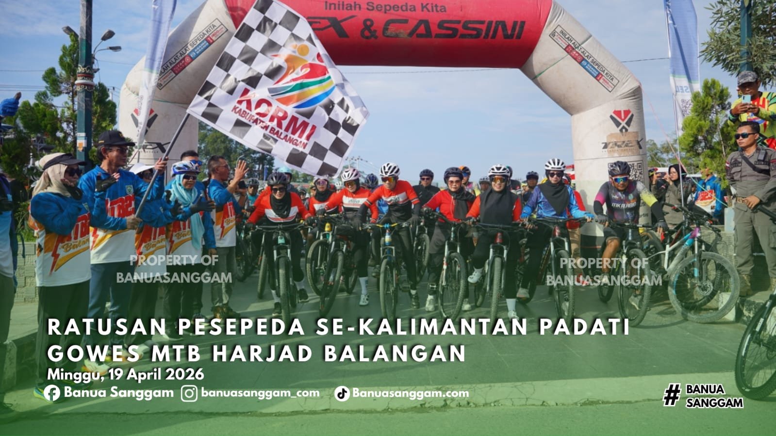 Ratusan Pesepeda Se-Kalimantan Padati Gowes MTB Harjad Balangan