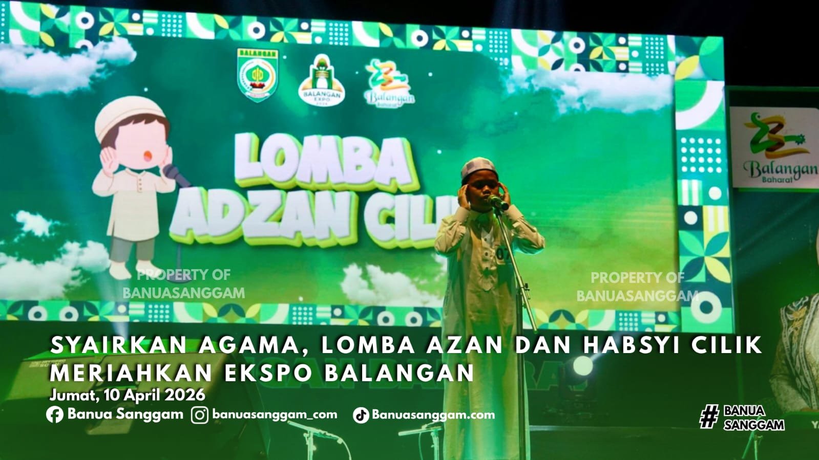 Syiarkan Agama, Lomba Azan dan Habsyi Cilik Meriahkan Ekspo Balangan