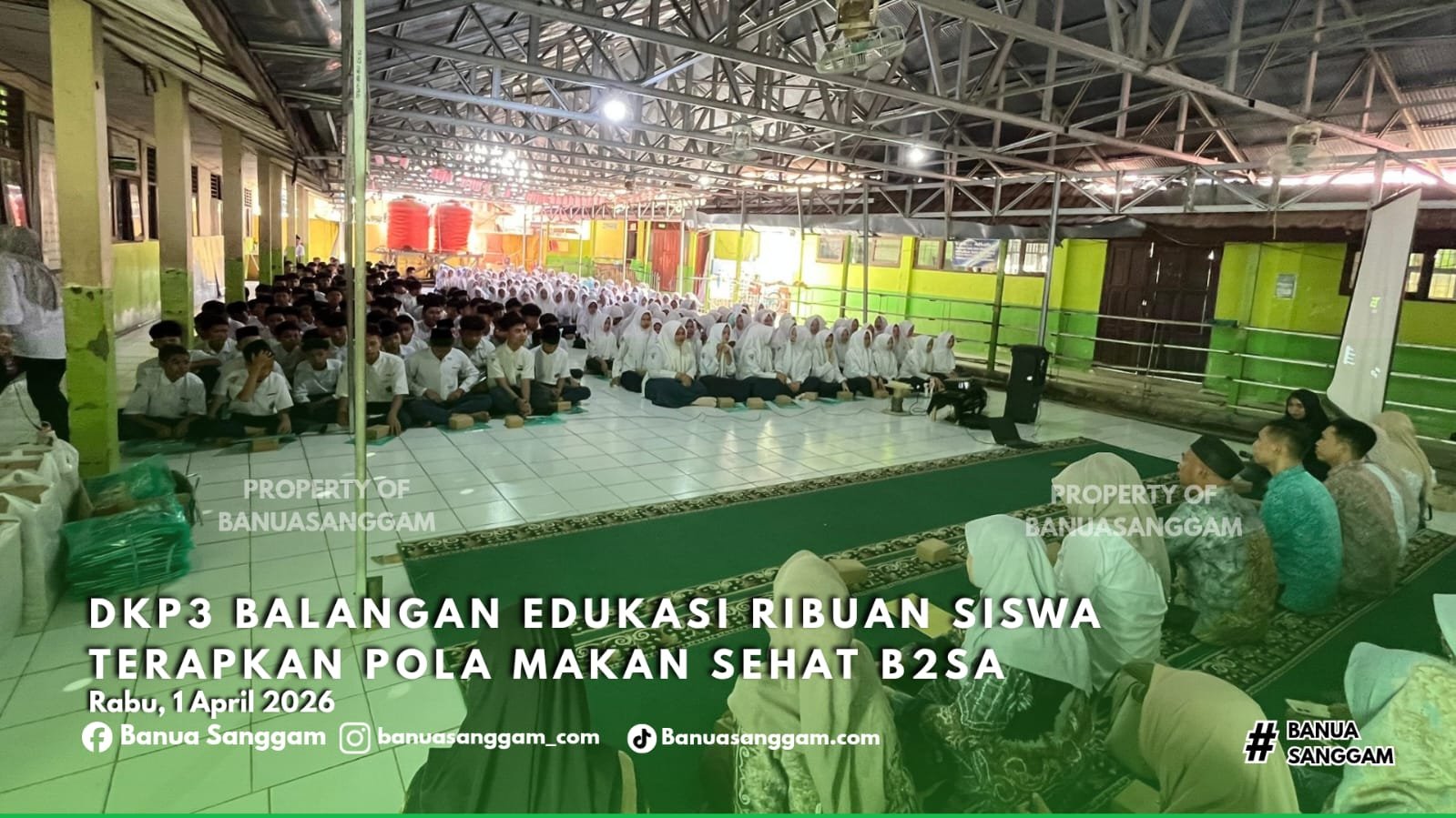 DKP3 Balangan Edukasi Ribuan Siswa Terapkan Pola Makan Sehat B2SA