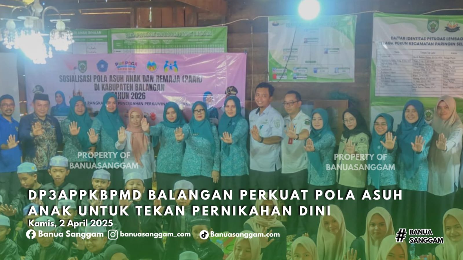 DP3APPKBPMD Balangan Perkuat Pola Asuh Anak untuk Tekan Pernikahan Dini