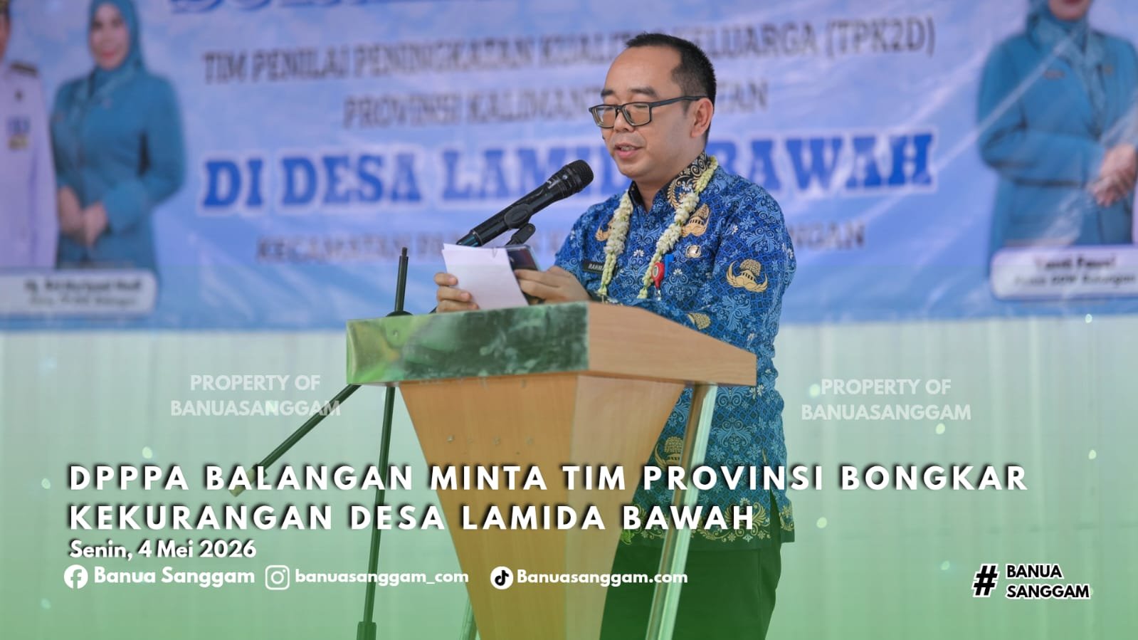 DPPPA Balangan Minta Tim Provinsi Bongkar Kekurangan Desa Lamida Bawah