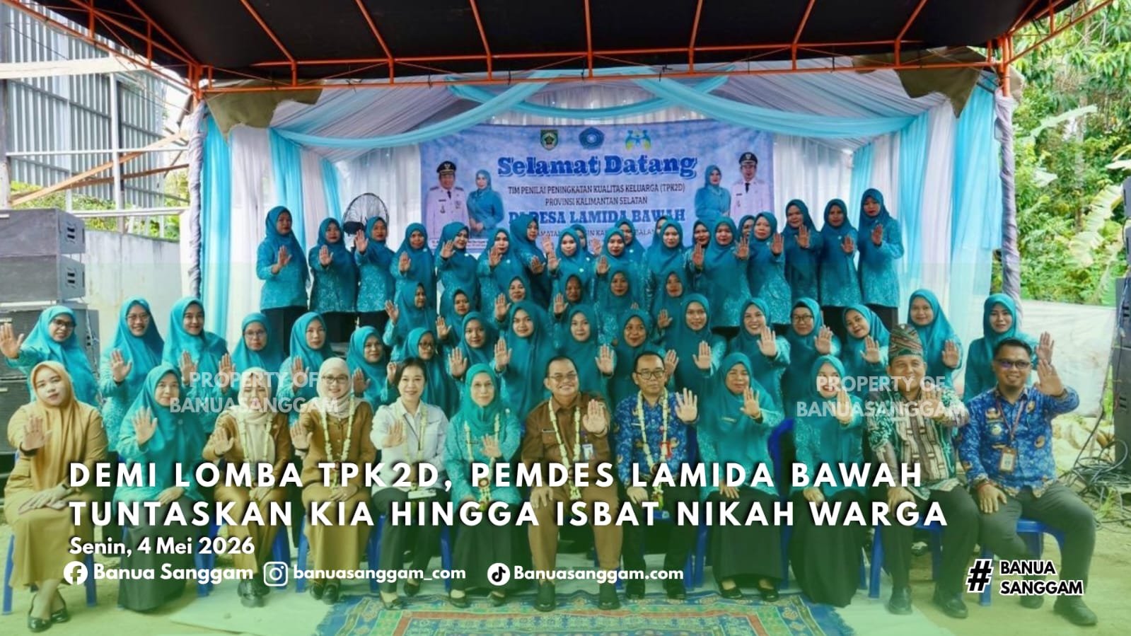 Demi Lomba TPK2D, Pemdes Lamida Bawah Tuntaskan KIA Hingga Isbat Nikah Warga