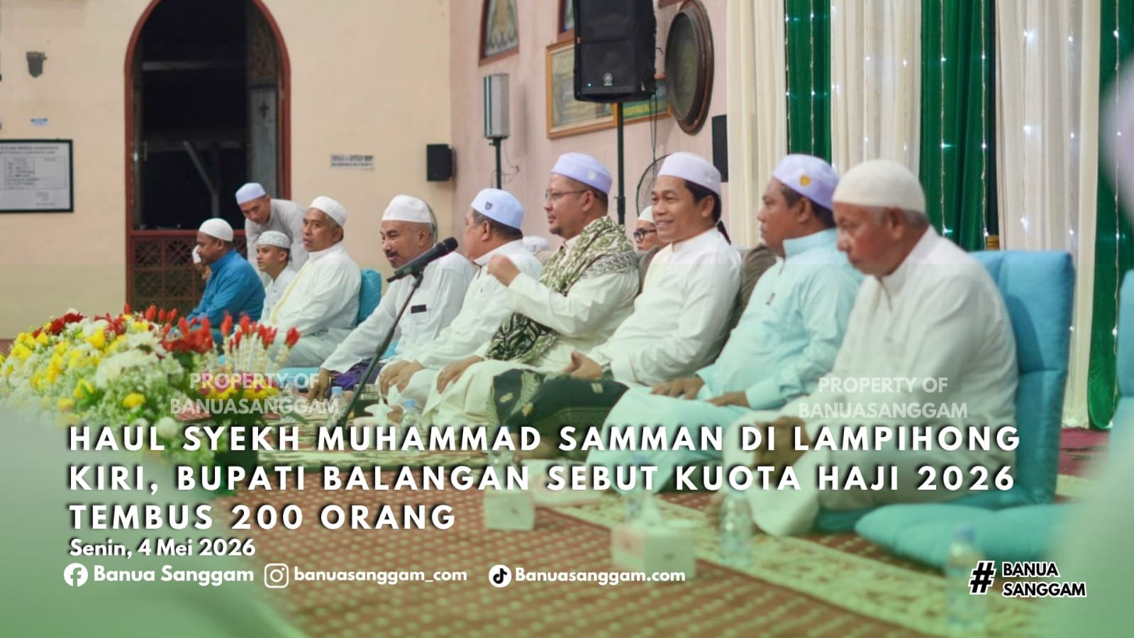 Haul Syekh Muhammad Samman di Lampihong Kiri, Bupati Balangan Sebut Kuota Haji 2026 Tembus 200 Orang