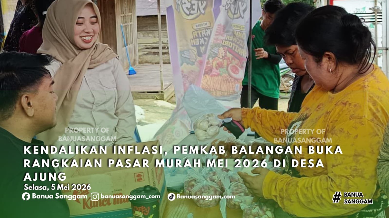 Kendalikan Inflasi, Pemkab Balangan Buka Rangkaian Pasar Murah Mei 2026 di Desa Ajung