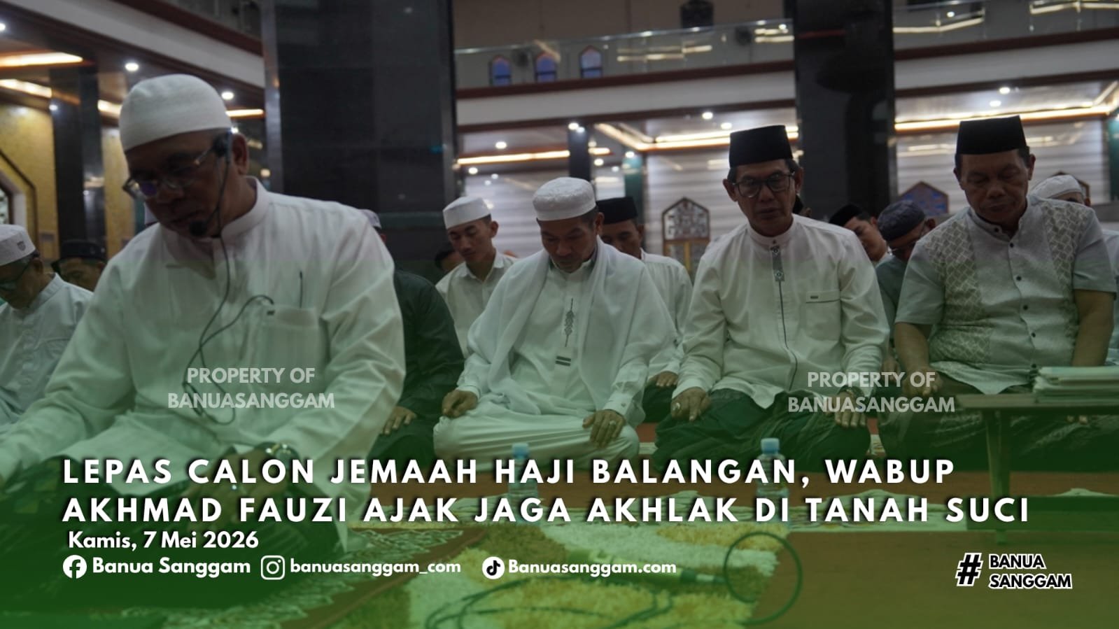 Lepas Calon Jemaah Haji Balangan, Wabup Akhmad Fauzi Ajak Jaga Akhlak di Tanah Suci