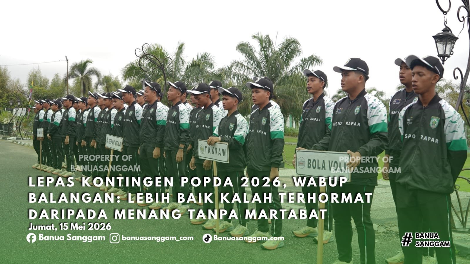 Lepas Kontingen POPDA 2026, Wabup Balangan: Lebih Baik Kalah Terhormat Daripada Menang Tanpa Martabat