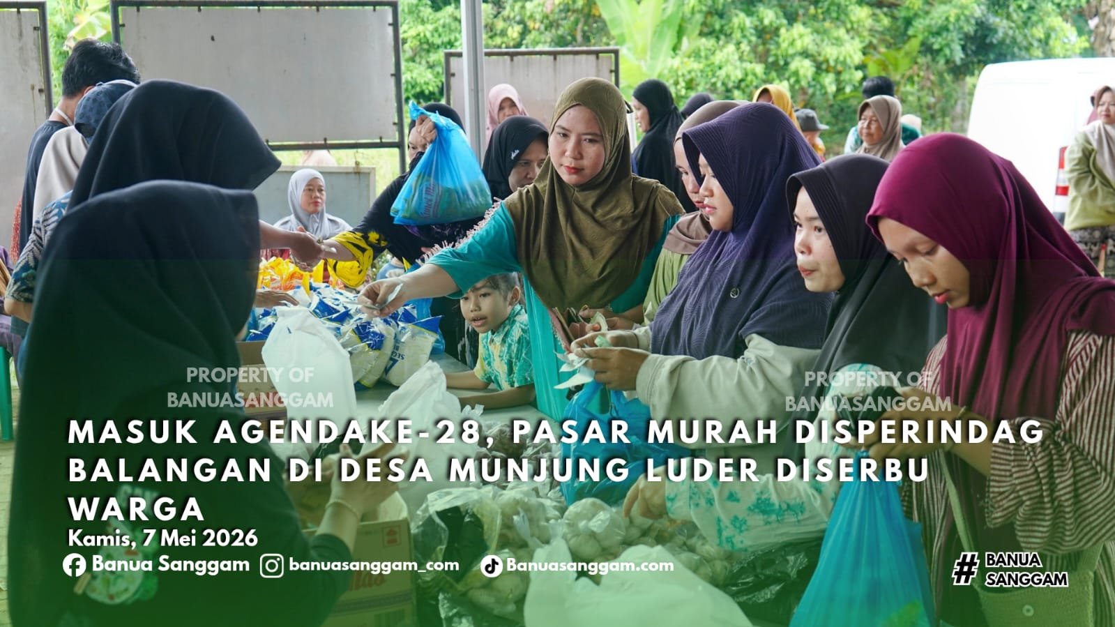 Masuk Agenda ke-28, Pasar Murah Disperindag Balangan di Desa Munjung Ludes Diserbu Warga