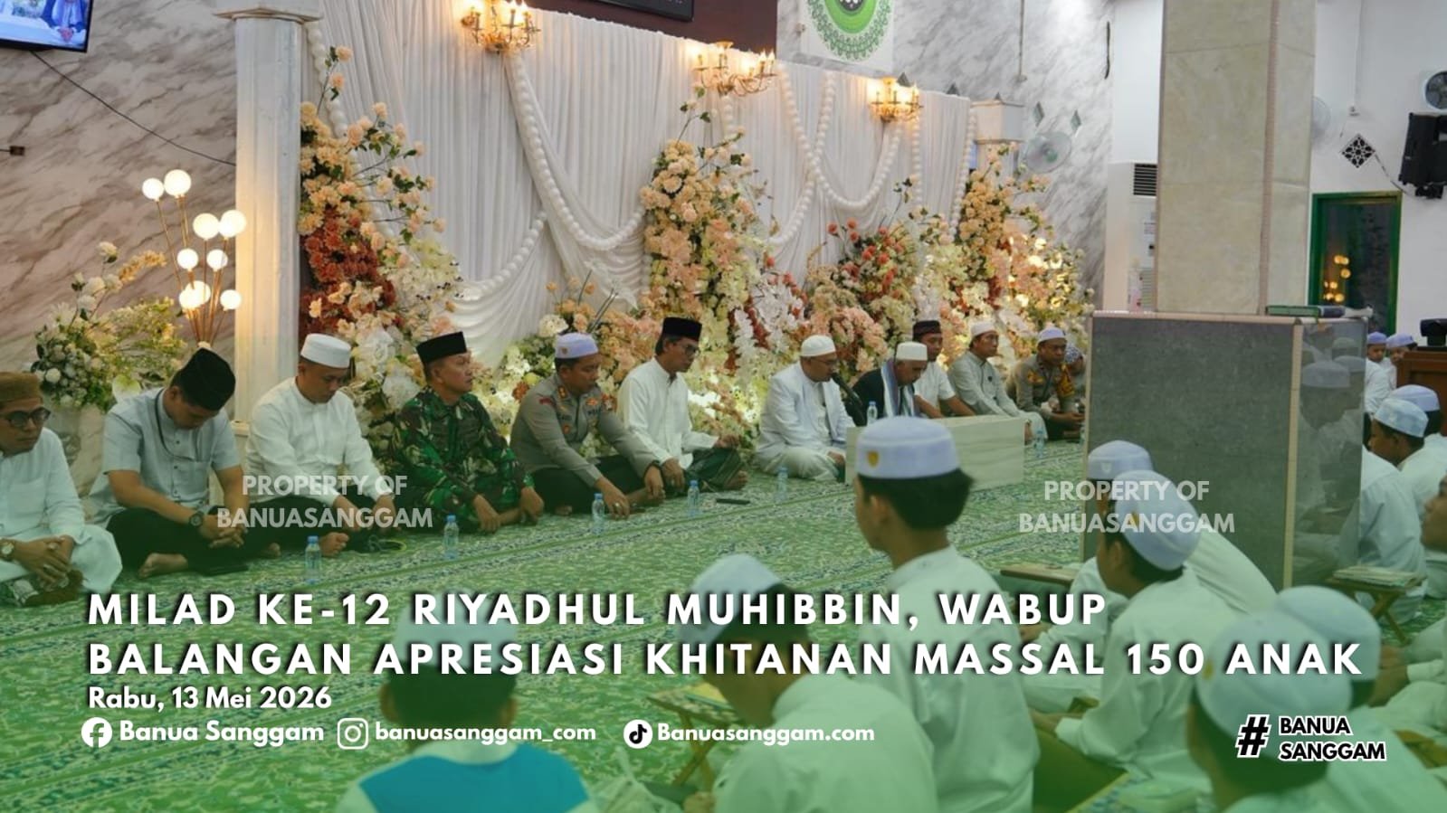 Milad ke-12 Riyadhul Muhibbin, Wabup Balangan Apresiasi Khitanan Massal 150 Anak