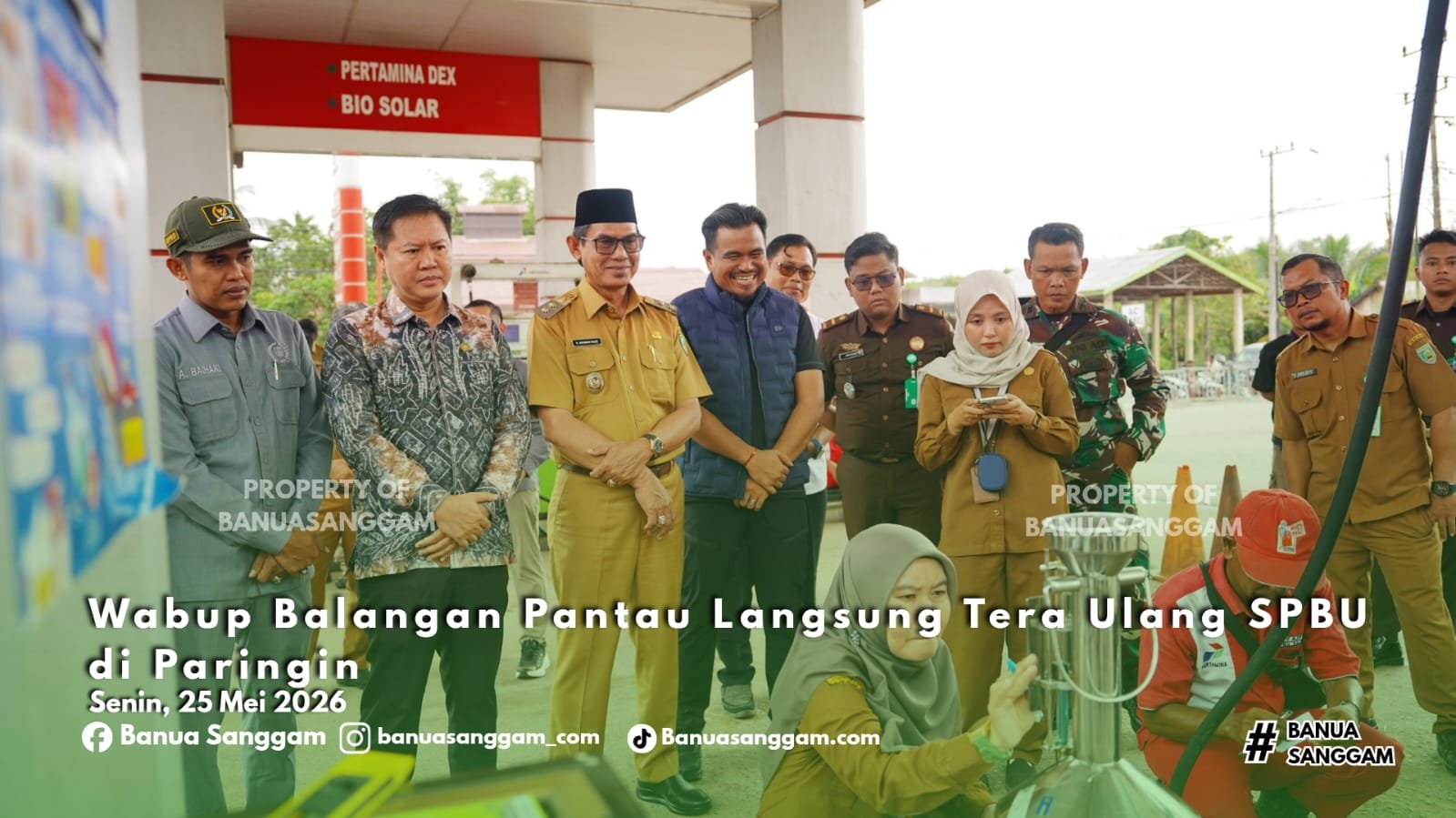 Wabup Balangan Pantau Langsung Tera Ulang SPBU di Paringin