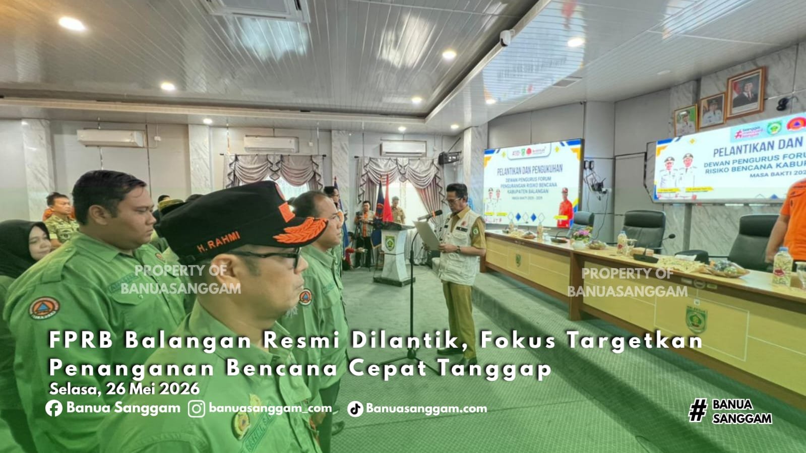 FPRB Balangan Resmi Dilantik, Fokus Targetkan Penanganan Bencana Cepat Tanggap