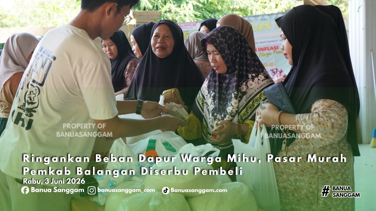Ringankan Beban Dapur Warga Mihu, Pasar Murah Pemkab Balangan Diserbu Pembeli