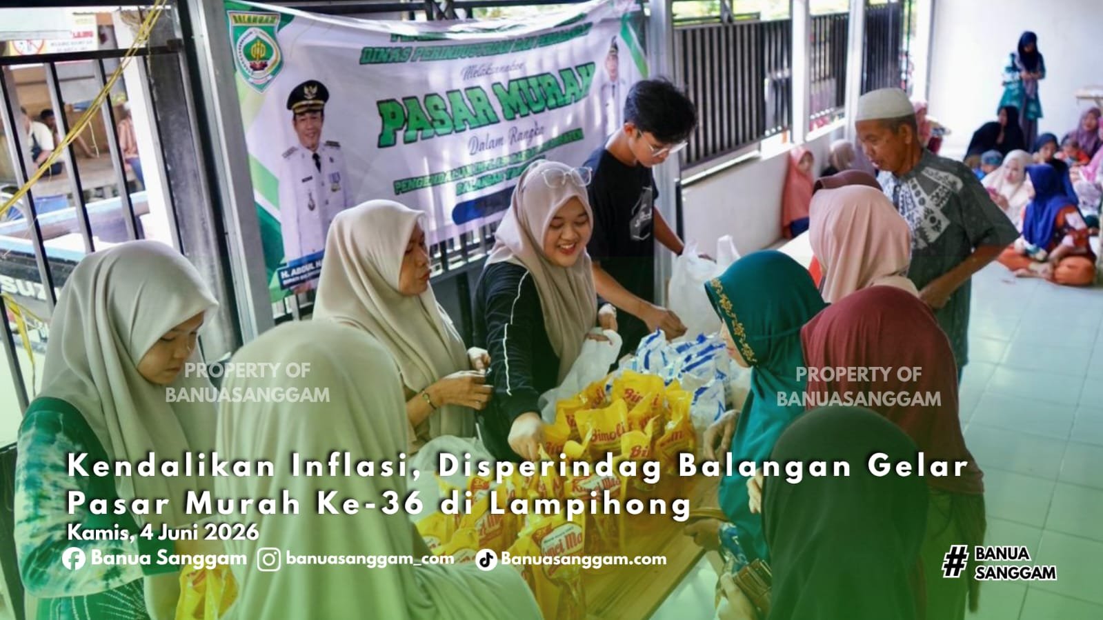 Kendalikan Inflasi, Disperindag Balangan Gelar Pasar Murah Ke-36 di Lampihong
