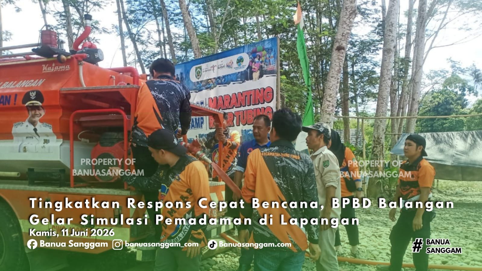 Tingkatkan Respons Cepat Bencana, BPBD Balangan Gelar Simulasi Pemadaman di Lapangan