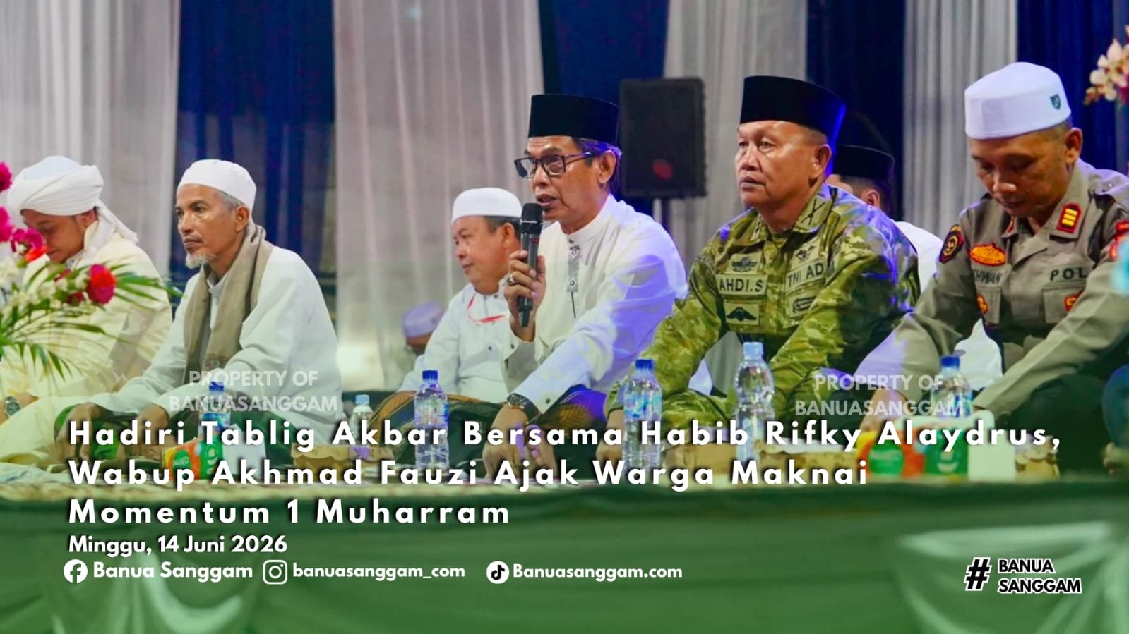 Hadiri Tablig Akbar Bersama Habib Rifky Alaydrus, Wabup Akhmad Fauzi Ajak Warga Maknai Momentum 1 Muharram