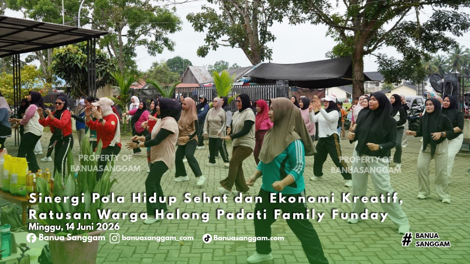 Sinergi Pola Hidup Sehat dan Ekonomi Kreatif, Ratusan Warga Halong Padati Family Funday